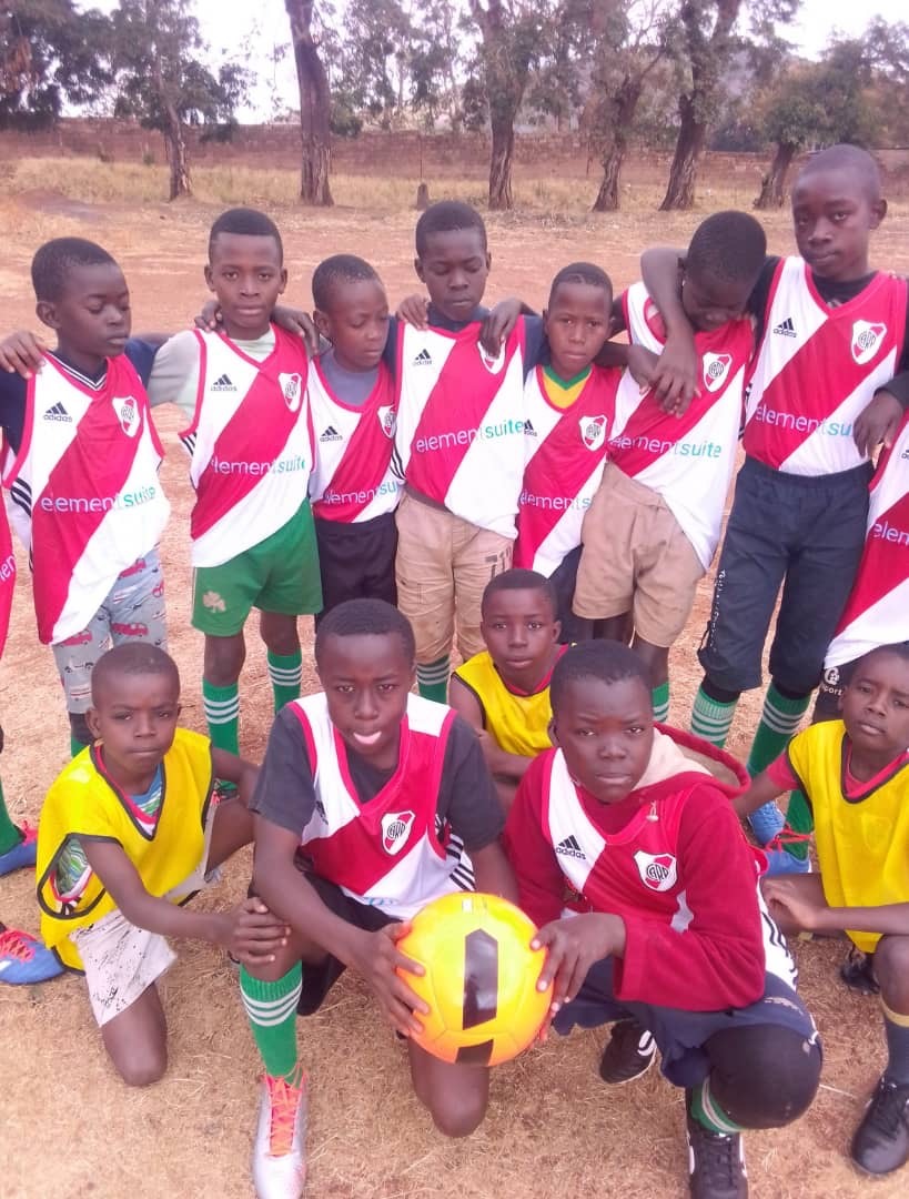The Kids in Zambia with elementsuite donated equipment